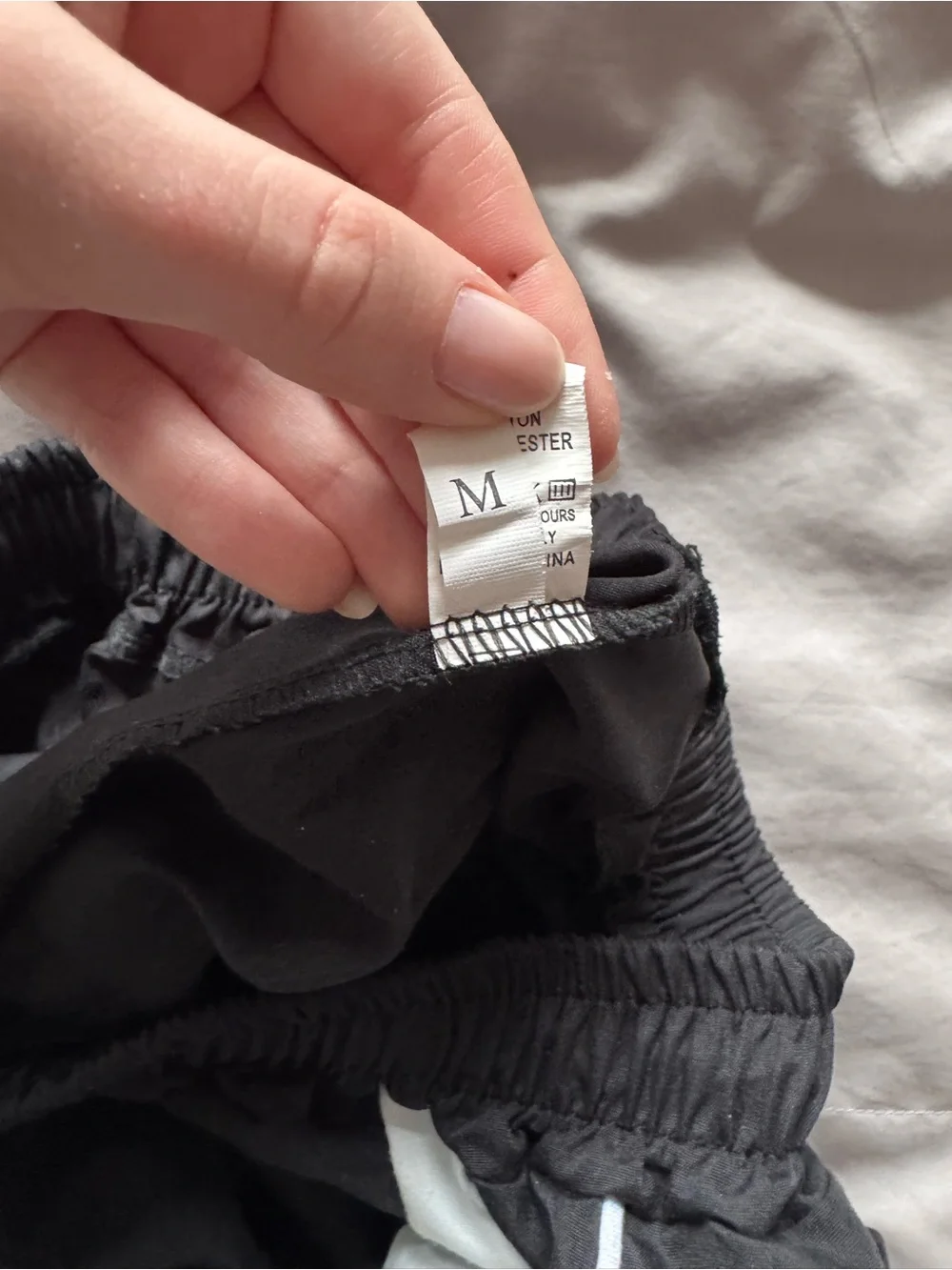Women's Black Track Pants with White Accent - Athletic Casual